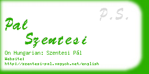 pal szentesi business card